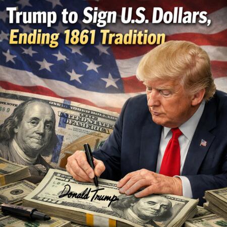 Trump to Sign U.S. Dollars, Ending 1861 Tradition Trump To Sign U.s. Dollars, Ending 1861 Tradition