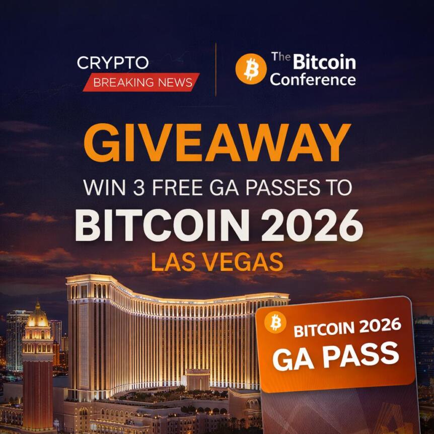Win 3 Free GA Passes to Bitcoin 2026 in Las Vegas With CryptoBreaking