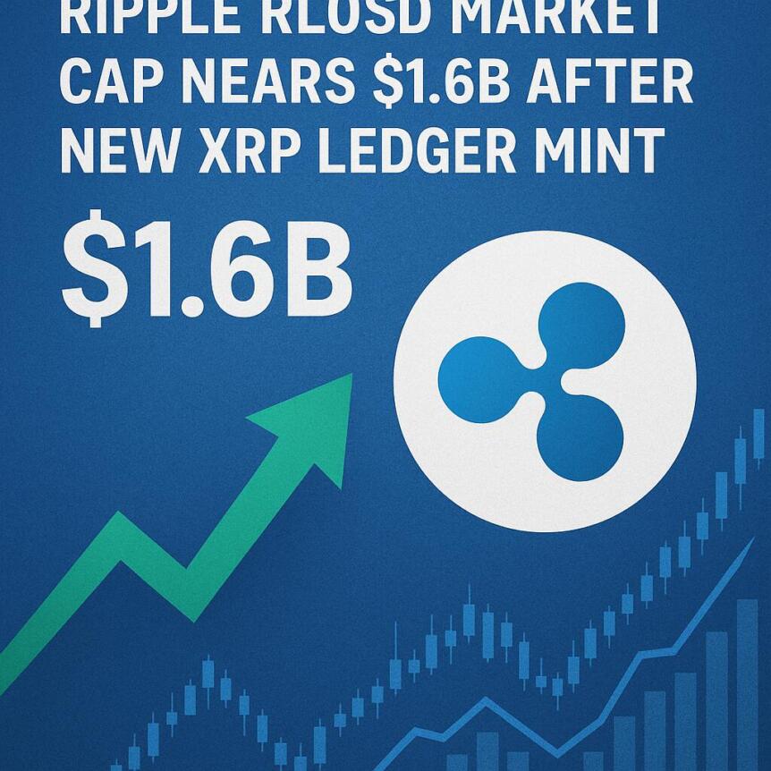 Ripple RLUSD Market Cap Nears $1.6B After New XRP Ledger Mint