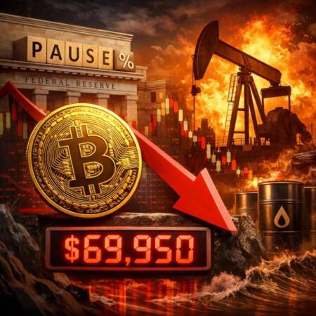 Cb 458799 Bitcoin Slips Below 70 000 As Fed Rate Pause And Oil Surge Pressure Markets
