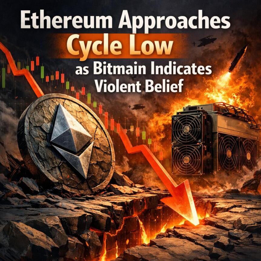 Cb 458845 Ethereum Approaches Cycle Low As Bitmain Indicates Violent Belief