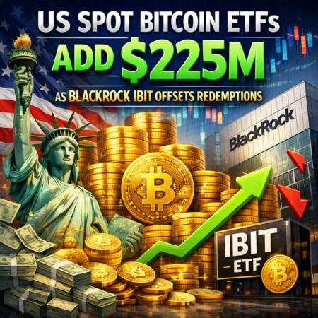 Us Spot Bitcoin Etfs Add $225m As Blackrock Ibit Offsets Redemptions