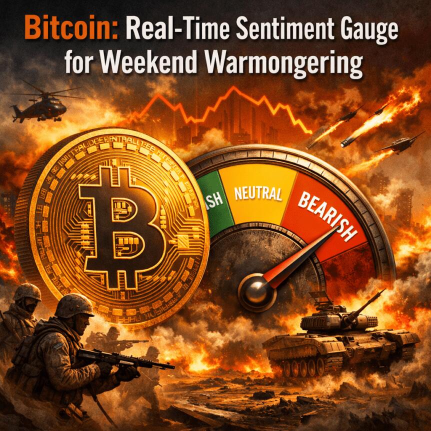Bitcoin: Real-Time Sentiment Gauge for Weekend Warmongering Bitcoin: Real-Time Sentiment Gauge For Weekend Warmongering