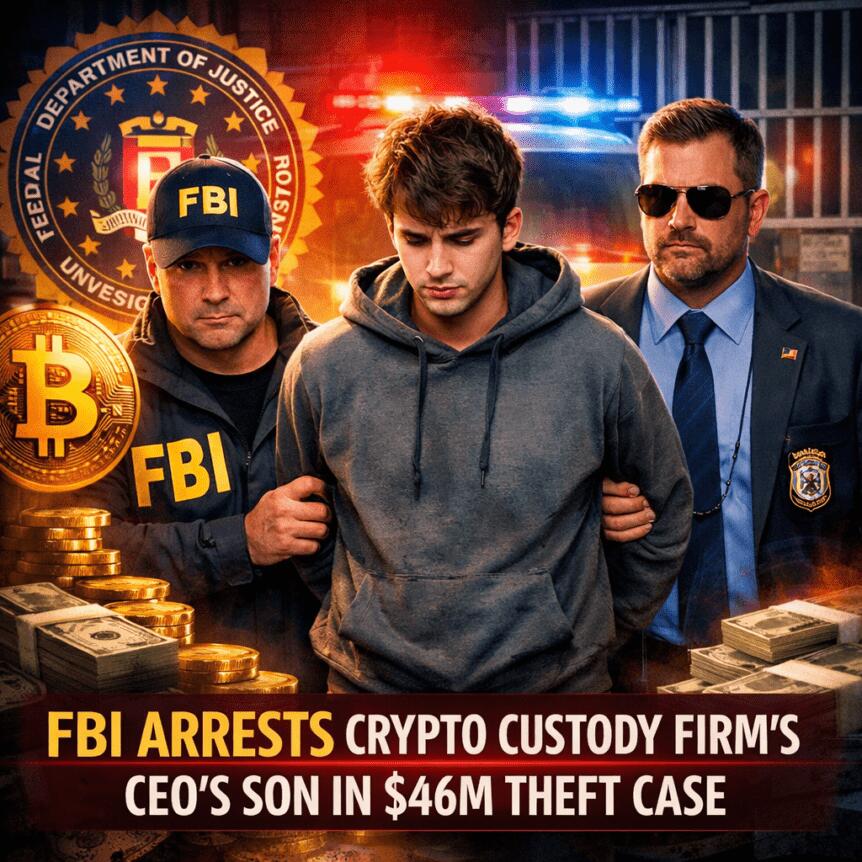 FBI arrests crypto custody firm’s CEO’s son in $46M theft case