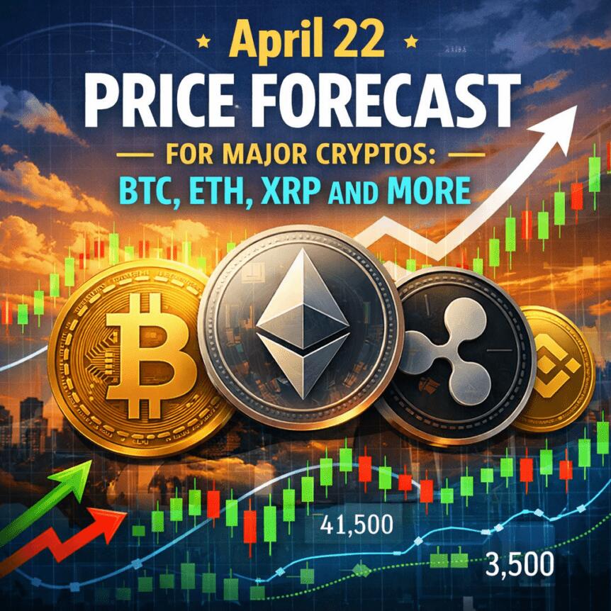 April 22 Price Forecast For Major Cryptos: Btc, Eth, Xrp And More