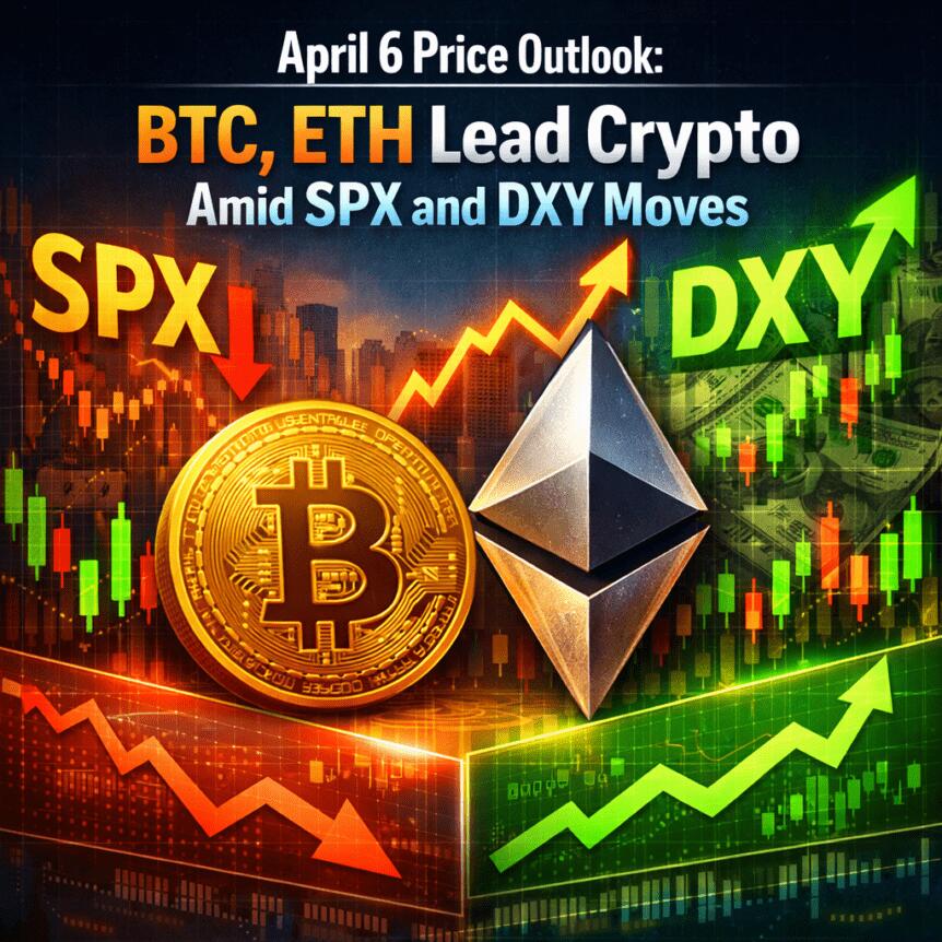 April 6 Price Outlook: BTC, ETH Lead Crypto Amid SPX and DXY Moves April 6 Price Outlook: Btc, Eth Lead Crypto Amid Spx And Dxy Moves