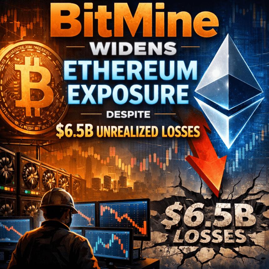 BitMine widens Ethereum exposure despite $6.5B unrealized losses