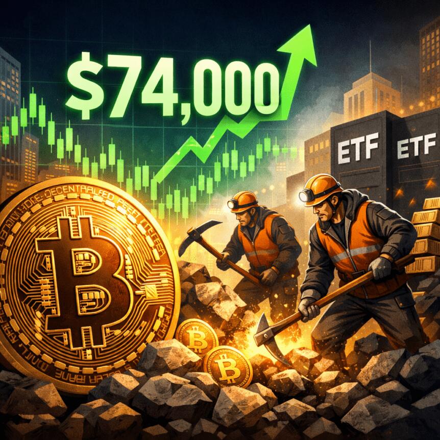 Bitcoin Clears $74k As Spot Etf Demand Outpaces Miner Sell Pressure