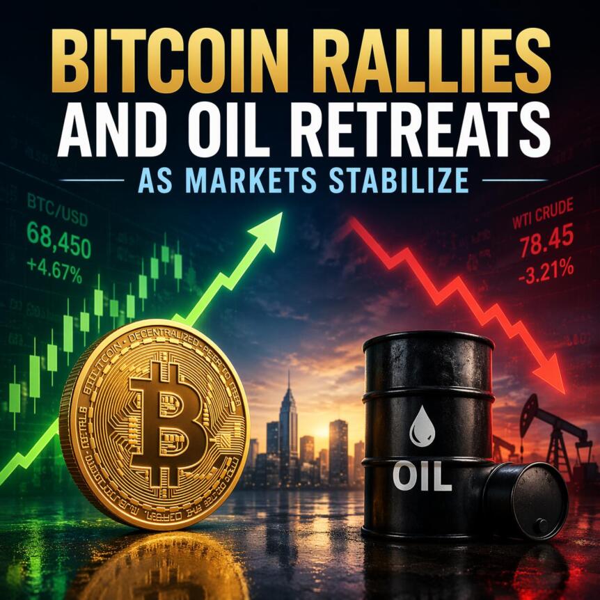 Bitcoin Rallies And Oil Retreats As Markets Stabilize