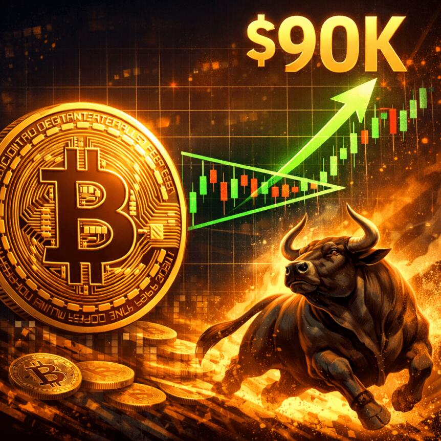 Bitcoin Shows Bullish Chart Pattern, Targeting $90k
