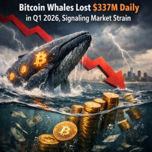 Bitcoin Whales Lost $337m Daily In Q1 2026, Signaling Market Strain