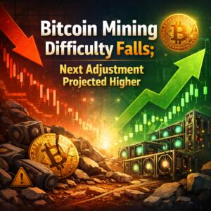 Bitcoin Mining Difficulty Falls; Next Adjustment Projected Higher