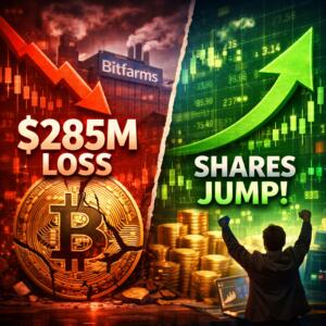 Bitfarms Posts $285m Loss As Bitcoin Falls, But Shares Jump Anyway