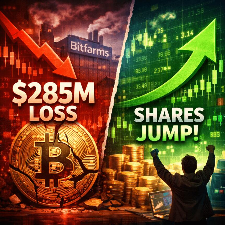 Bitfarms Posts $285m Loss As Bitcoin Falls, But Shares Jump Anyway