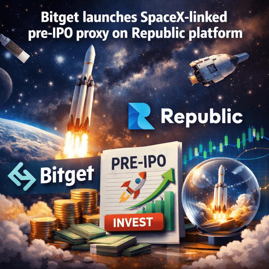 Bitget launches SpaceX-linked pre-IPO proxy on Republic platform