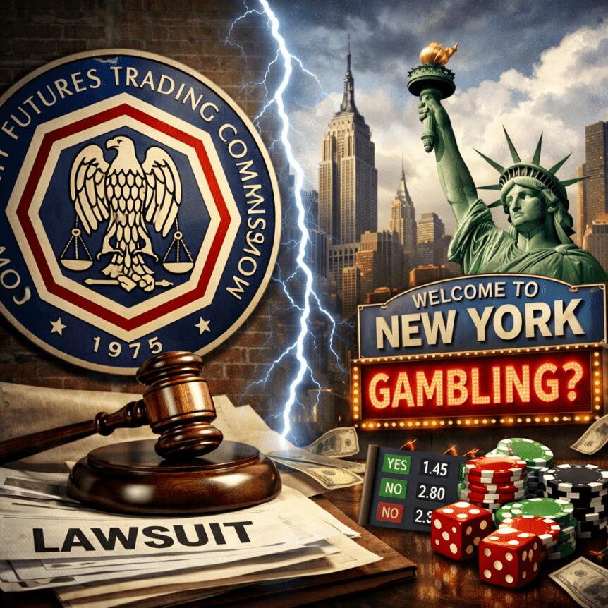 CFTC Sues New York Over Plan to Treat Prediction Markets as Gambling