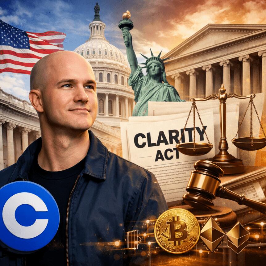 Coinbase CEO backs U.S. Treasury’s bid to pass CLARITY Act