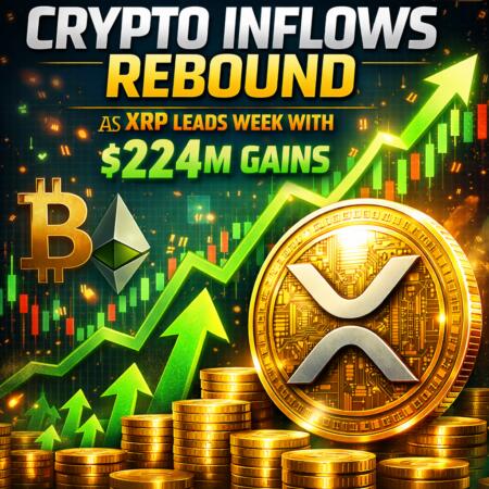 Crypto Inflows Rebound as XRP Leads Week with $224M Gains Crypto Inflows Rebound As Xrp Leads Week With $224m Gains