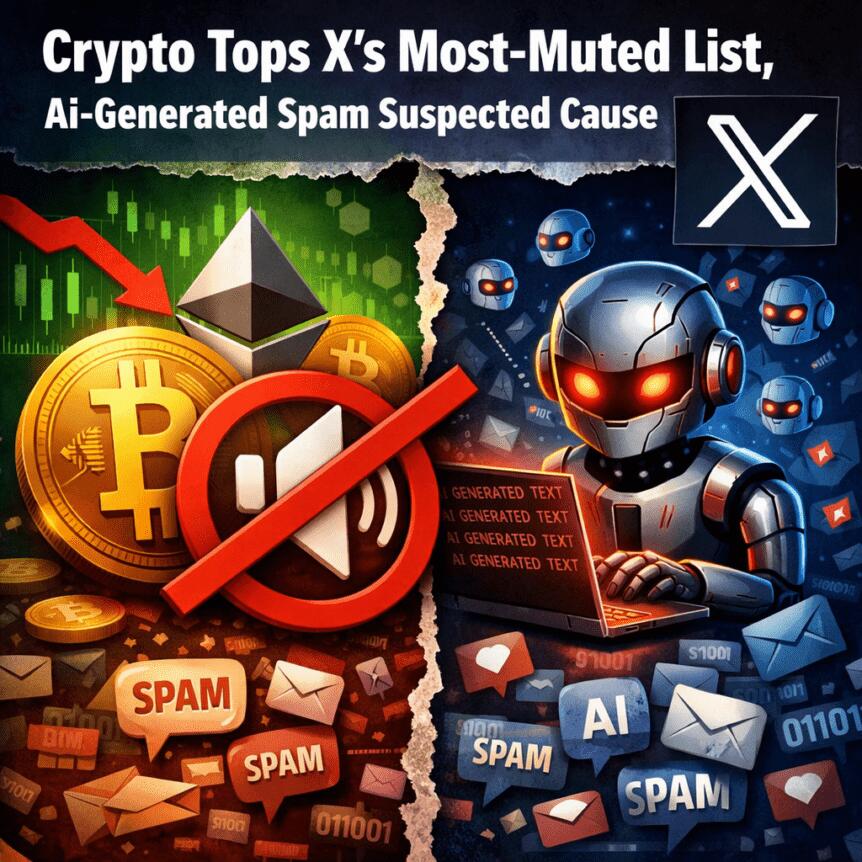 Crypto Tops X's Most-Muted List, Ai-Generated Spam Suspected Cause