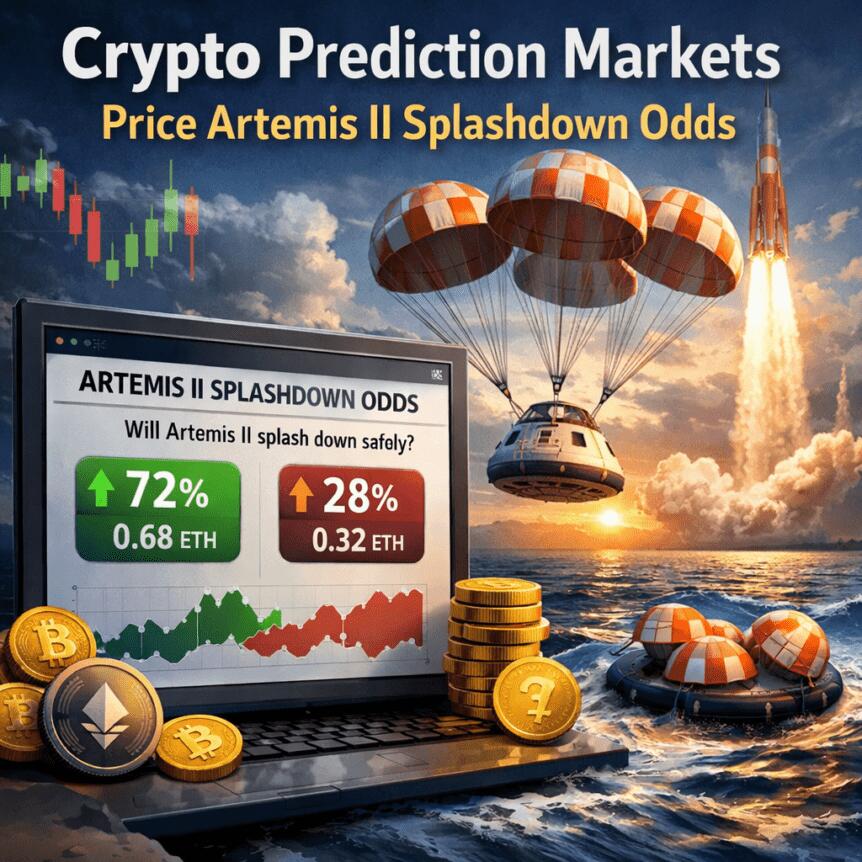 Crypto prediction markets price Artemis II splashdown odds Crypto Prediction Markets Price Artemis Ii Splashdown Odds