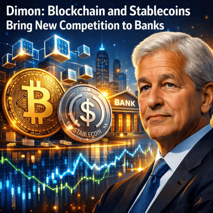 Dimon: Blockchain and Stablecoins Bring New Competition to Banks