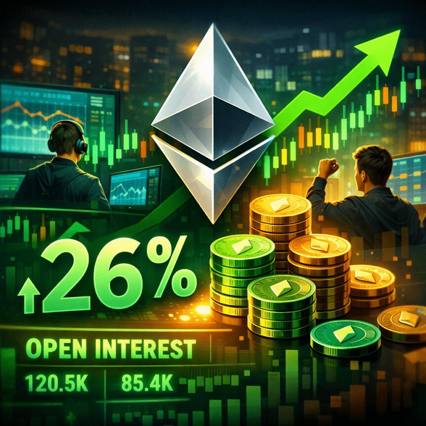 ETH Open Interest Up 26% as Market Rally Signals Renewed Trader Interest