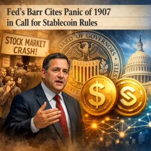 Fed's Barr Cites Panic Of 1907 In Call For Stablecoin Rules