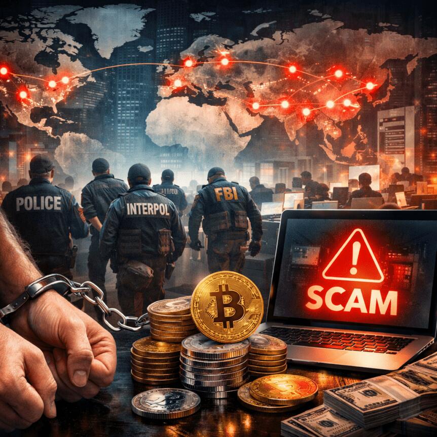 Global Crackdown Nets 276 Arrests; Nine Crypto-Scam Hubs Shut Down