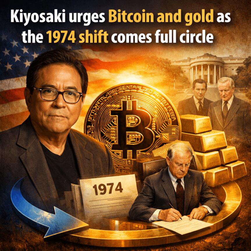 Ο Kiyosaki προτρέπει για Bitcoin και χρυσό καθώς η αλλαγή του 1974 κλείνει τον κύκλο της