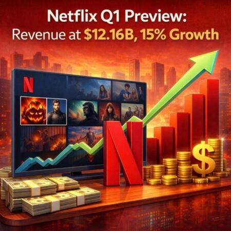 Netflix Q1 Preview: Revenue At $12.16b, 15% Growth