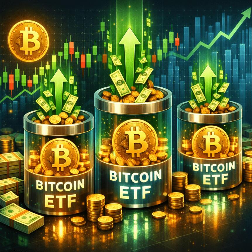 Nine-day inflow streak for spot Bitcoin ETFs signals steady demand
