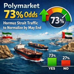 Polymarket 73% Odds Hormuz Strait Traffic To Normalize By May End
