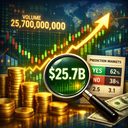 Prediction Markets Top $25.7b Monthly Volume, New Report Finds