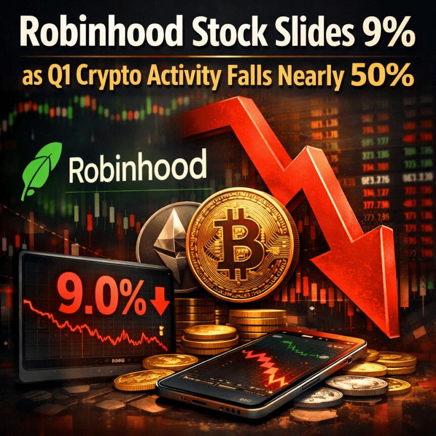 Robinhood Stock Slides 9% As Q1 Crypto Activity Falls Nearly 50%