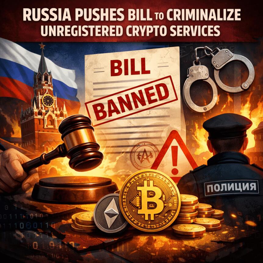 Russia Pushes Bill to Criminalize Unregistered Crypto Services