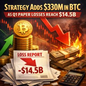 Strategy Adds $330m In Btc As Q1 Paper Losses Reach $14.5b