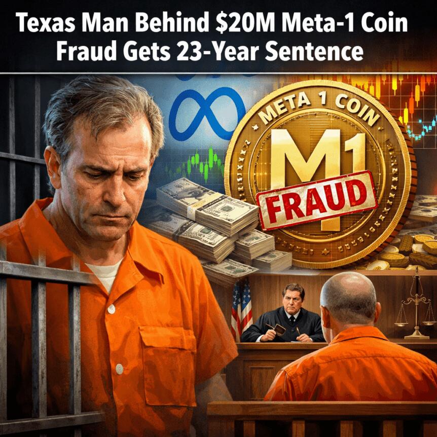 Texas man behind $20M Meta-1 Coin fraud gets 23-year sentence