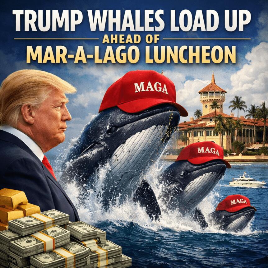 Trump whales load up ahead of Mar-a-Lago luncheon.