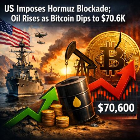 Us Imposes Hormuz Blockade; Oil Rises As Bitcoin Dips To $70.6k