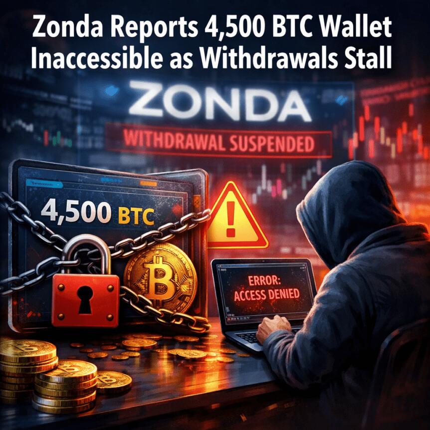 Zonda reports 4,500 BTC wallet inaccessible as withdrawals stall Zonda Reports 4,500 Btc Wallet Inaccessible As Withdrawals Stall