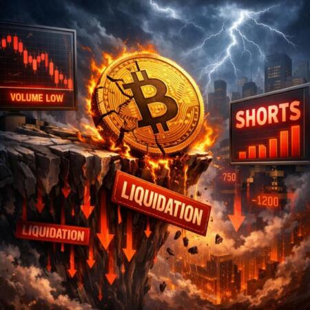 Cb 459500 Bitcoin Faces Liquidation Risk Amid Falling Volume And Rising Shorts