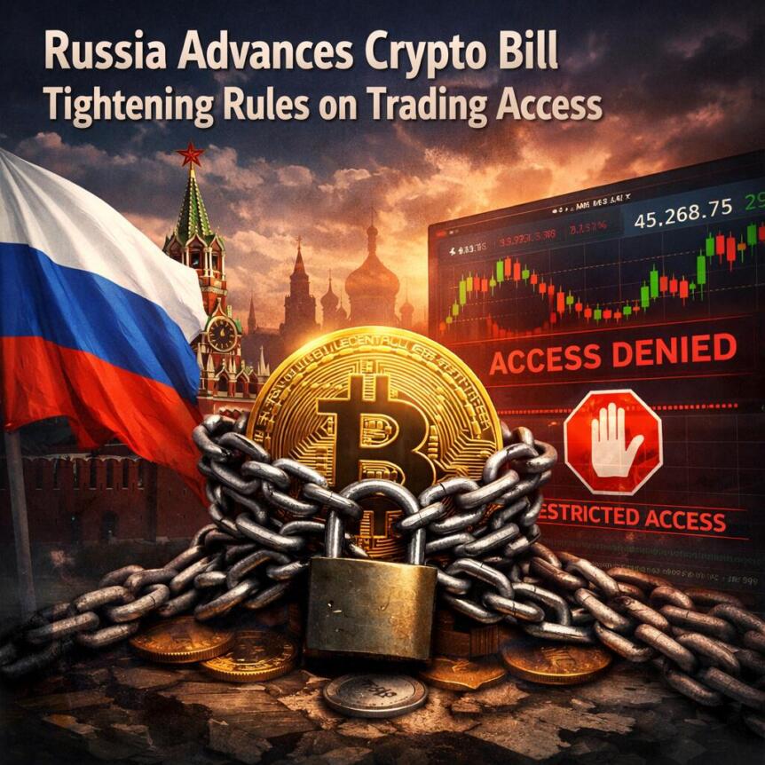 Russia Advances Crypto Bill Tightening Rules on Trading Access