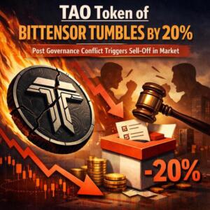 TAO Token of Bittensor Tumbles by 20% Post Governance Conflict Triggers Sell-Off in Market Tao Token Of Bittensor Tumbles By 20 Post Governance Conflict Triggers Sell Off