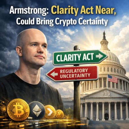 Armstrong: Clarity Act Near, Could Bring Crypto Certainty