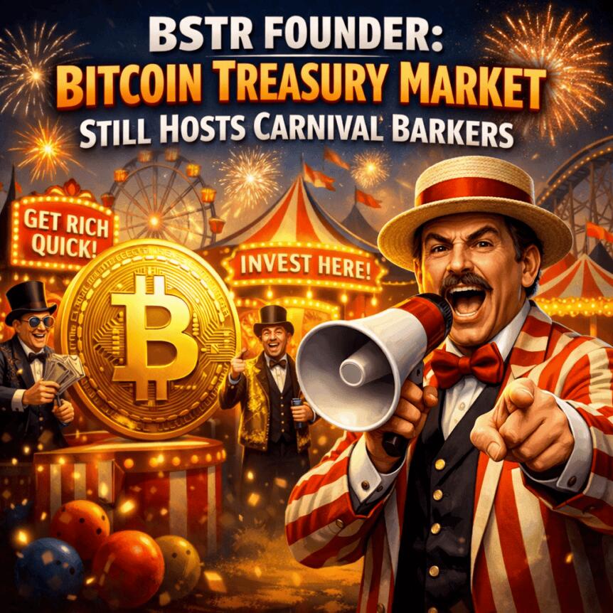 Bstr Founder: Bitcoin Treasury Market Still Hosts Carnival Barkers