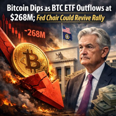 Bitcoin Dips As Btc Etf Outflows At $268m; Fed Chair Could Revive Rally