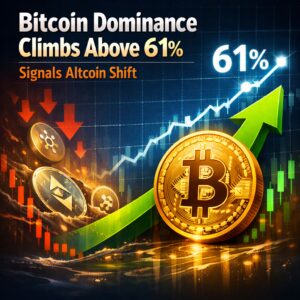Bitcoin Dominance Climbs Above 61%, Signals Altcoin Shift