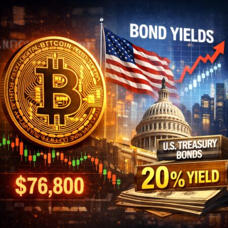 Bitcoin Hovers Under $77K as US Bond Yields Near 20-Year Highs Bitcoin Hovers Under $77k As Us Bond Yields Near 20-Year Highs