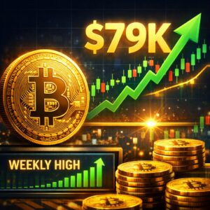 Bitcoin Nears $79k As Weekly Close Hits Post-January High