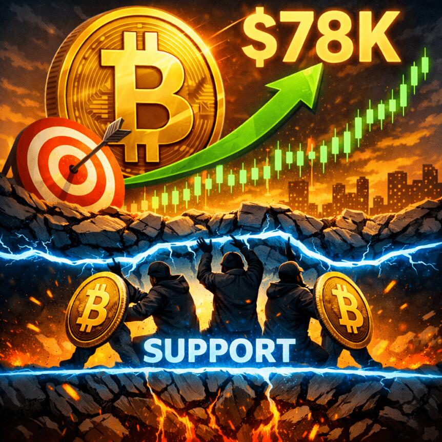 Bitcoin Targets $78k As Holders Defend Strongest Near-Term Support